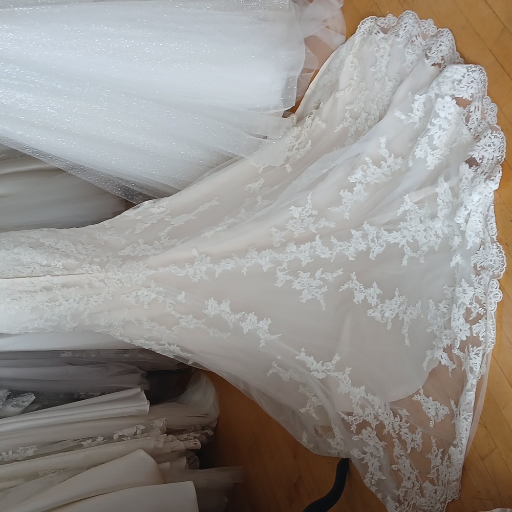 Modern All Lace Wedding Dress - Picture 5 of 5